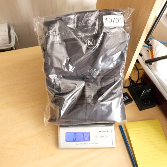 Au Noir Shirt Mens 4 Large Black Short Sleeve Button Up Geometric Stretch - Picture 9 of 9